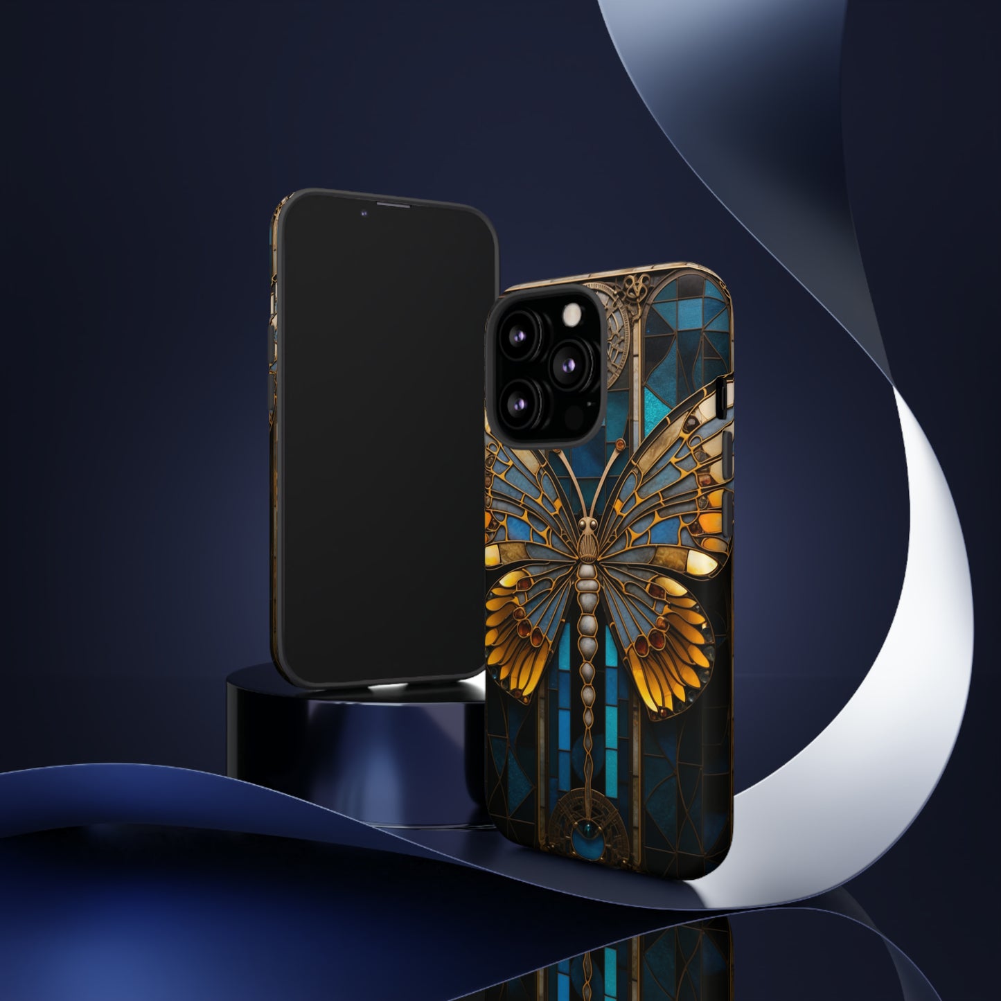 Stained Glass iPhone Butterfly Floral Aesthetic Art Nouveau