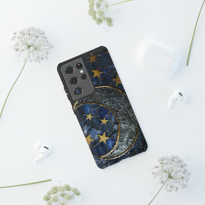 Moon Stars Stained Glass Starry Night Phone Case