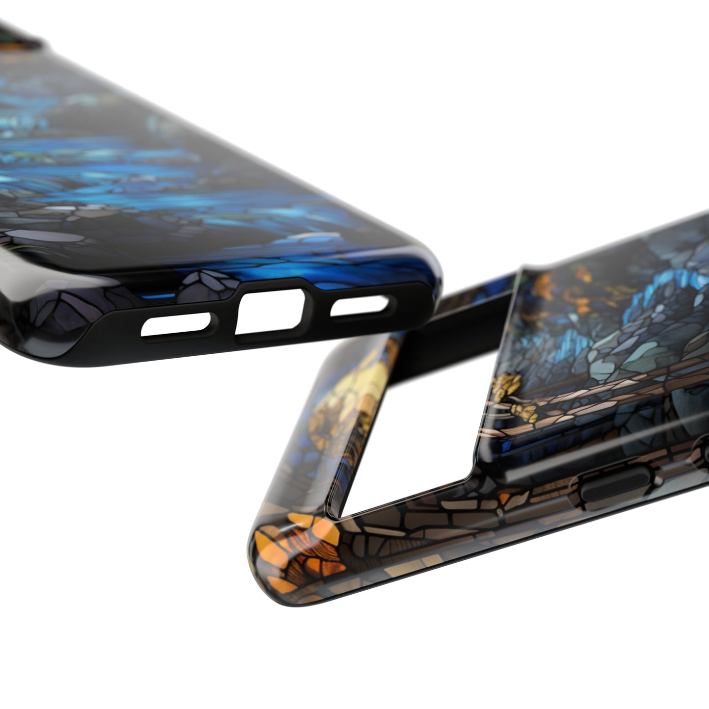 Stained Glass Stone Bridge and River Art Phone Case