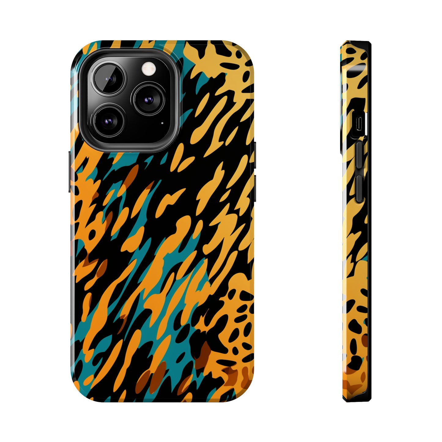 Luxury Leopard & Retro Magic Zebra: The Ultimate Wild Duo iPhone Case