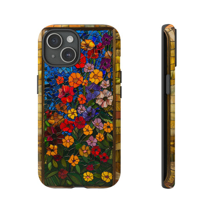 Gustav Klimt Style Flower Garden Painting Phone Case for iPhone 15, 14, Pro Max, 13, 12 & Samsung Galaxy S23, S22, S21, Google Pixel