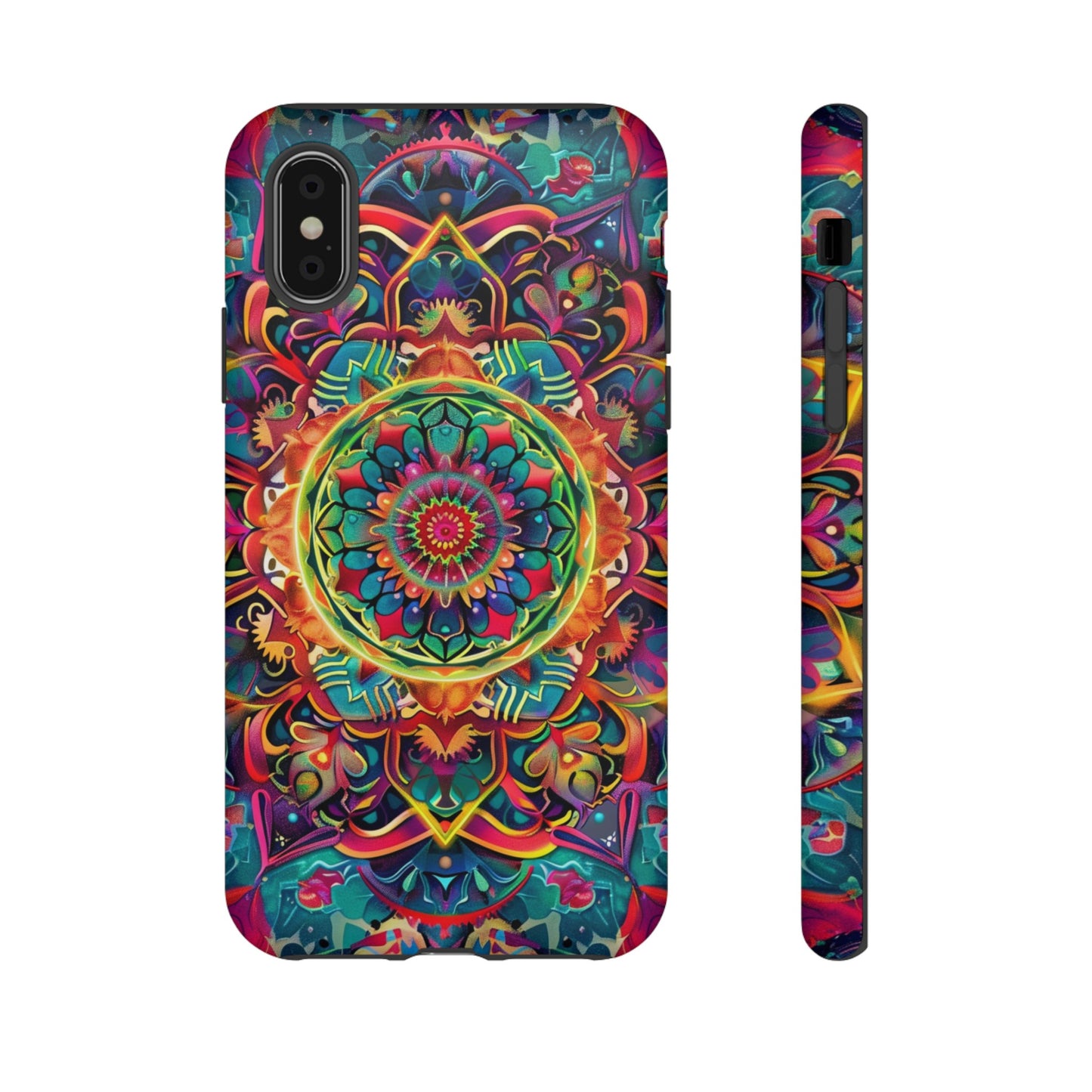 Cosmic Stained Glass Mandala Phone Case