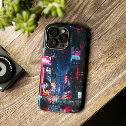 Cyberpunk Tokyo Cityscape Phone Case