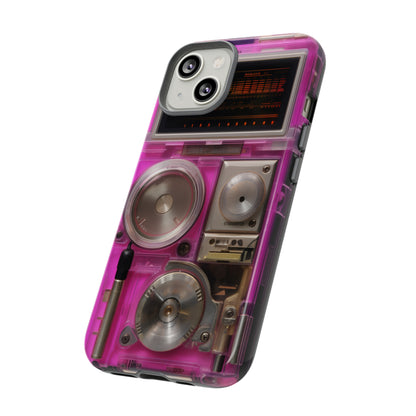 Cyberpunk Techno Gadget Walkman: Retro-Futuristic Premium Tough Phone Case | Iconic Style for iPhone, Samsung Galaxy, and Google Pixel