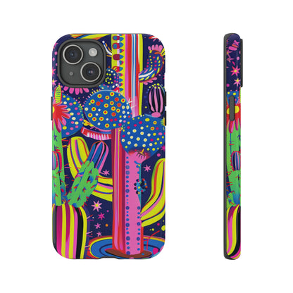 Retro 1960s Psychedelic Cactus Flowers Phone Case