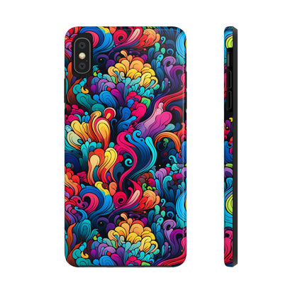 Psychedelic Rainbow Tough iPhone Case | Embrace Vibrant Style and Reliable Protection