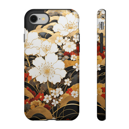 Chiyogami Floral Tough iPhone Case Galaxy S23 S22 S21 S20 Plus Ultra | Iphone 14 13 12 11 8 Pro Max Mini | Pixel 7 6 Pro 5 | Japanese Boho