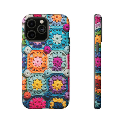 Vintage Crochet Blanket Look Phone Case