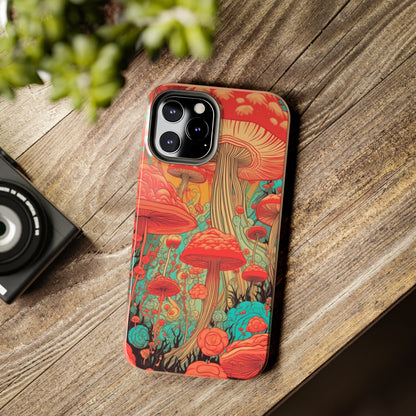 Trippy Magic Mushroom Tough iPhone Case | Embrace the Psychedelic Art