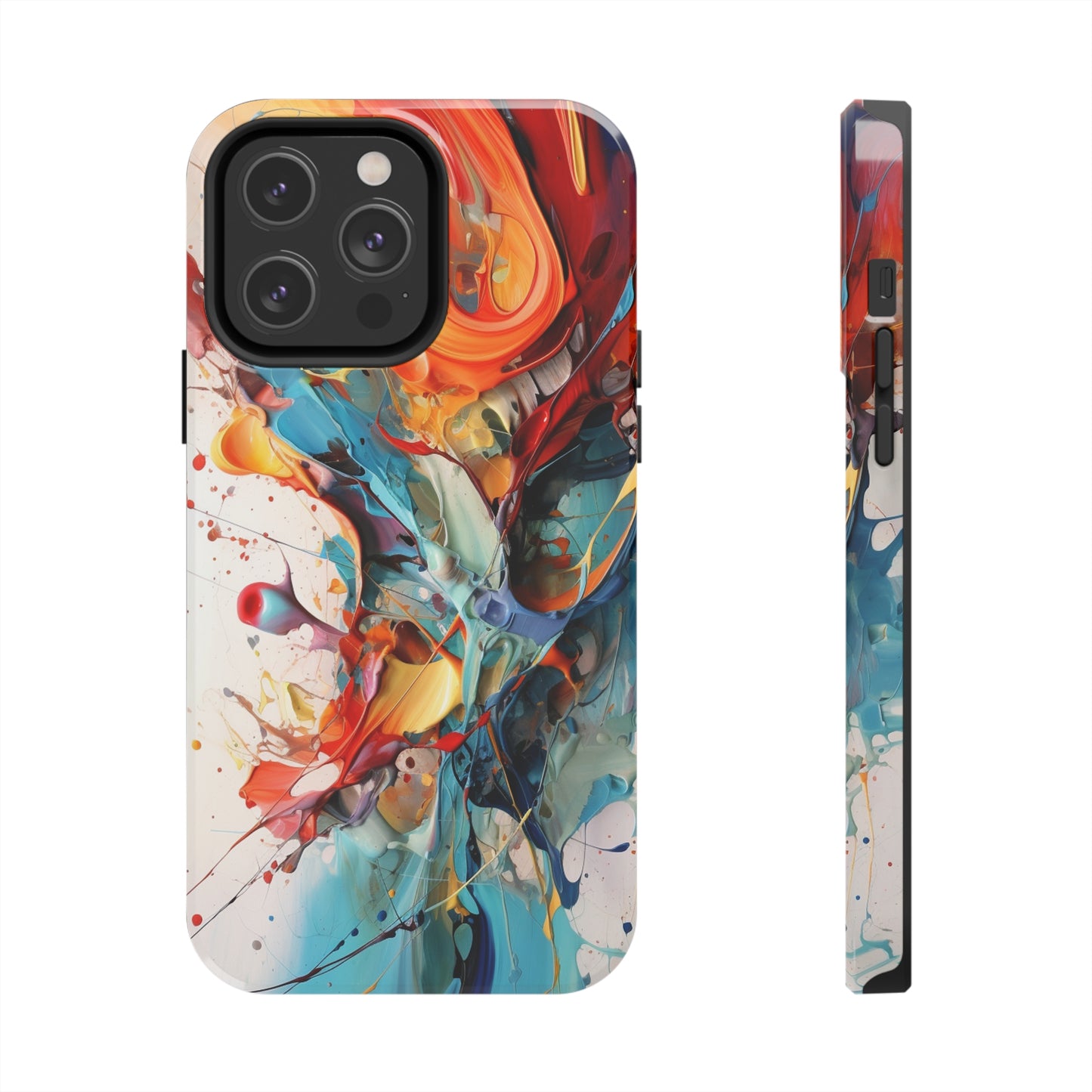 Abstract Color Splash iPhone Tough Case | Boldly Express Your Style with Enhanced Protection