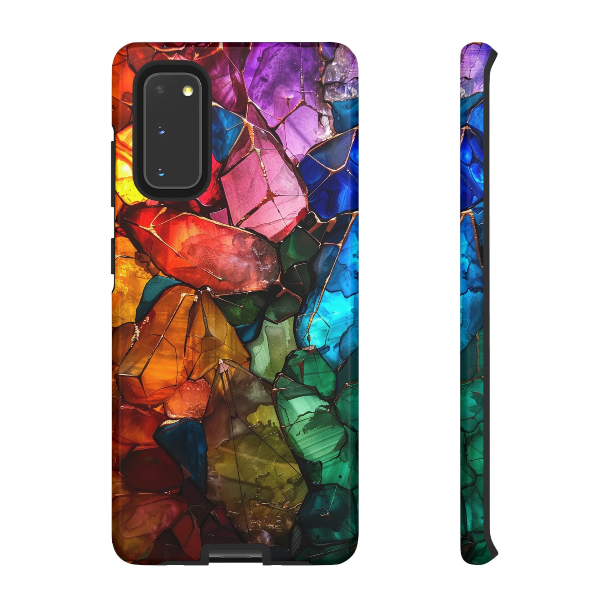 Artistic phone case with stone matrix patterns