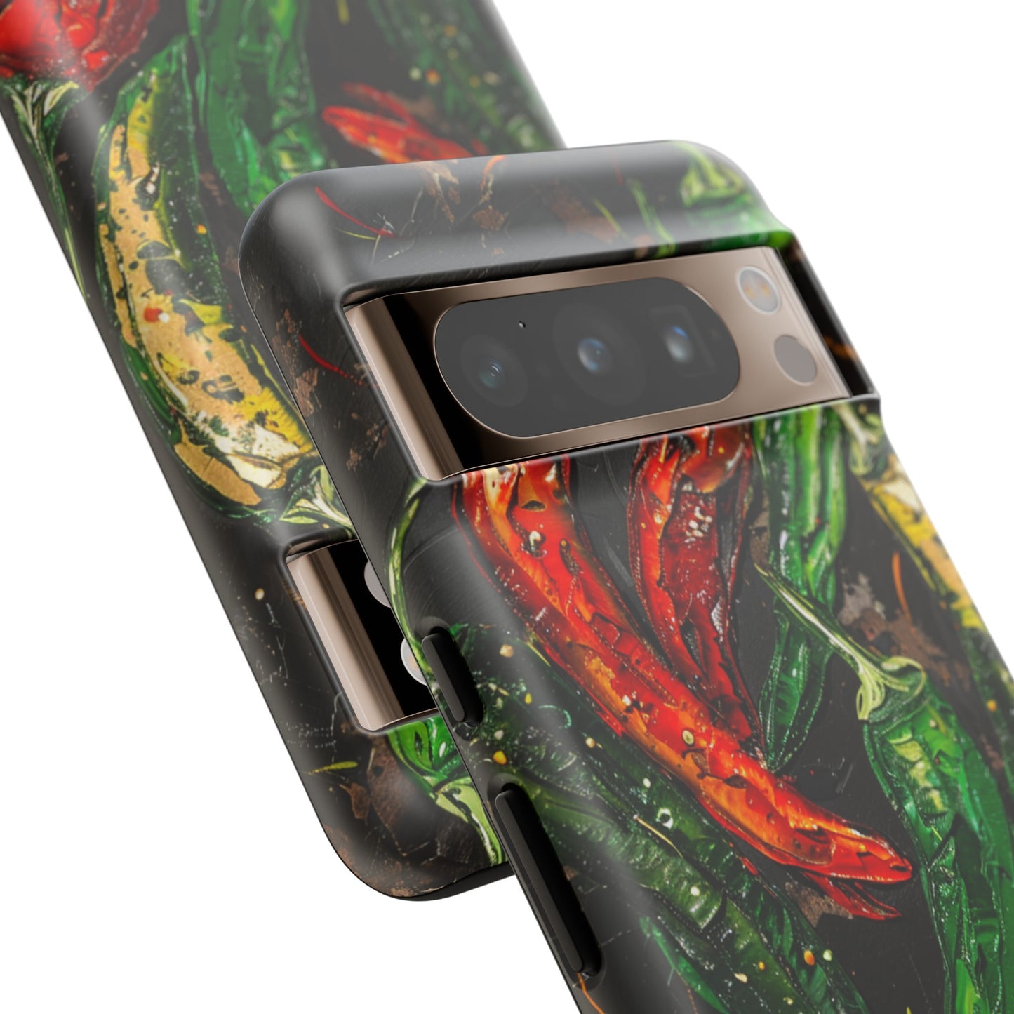 Green and Red Chili Peppers Phone Case