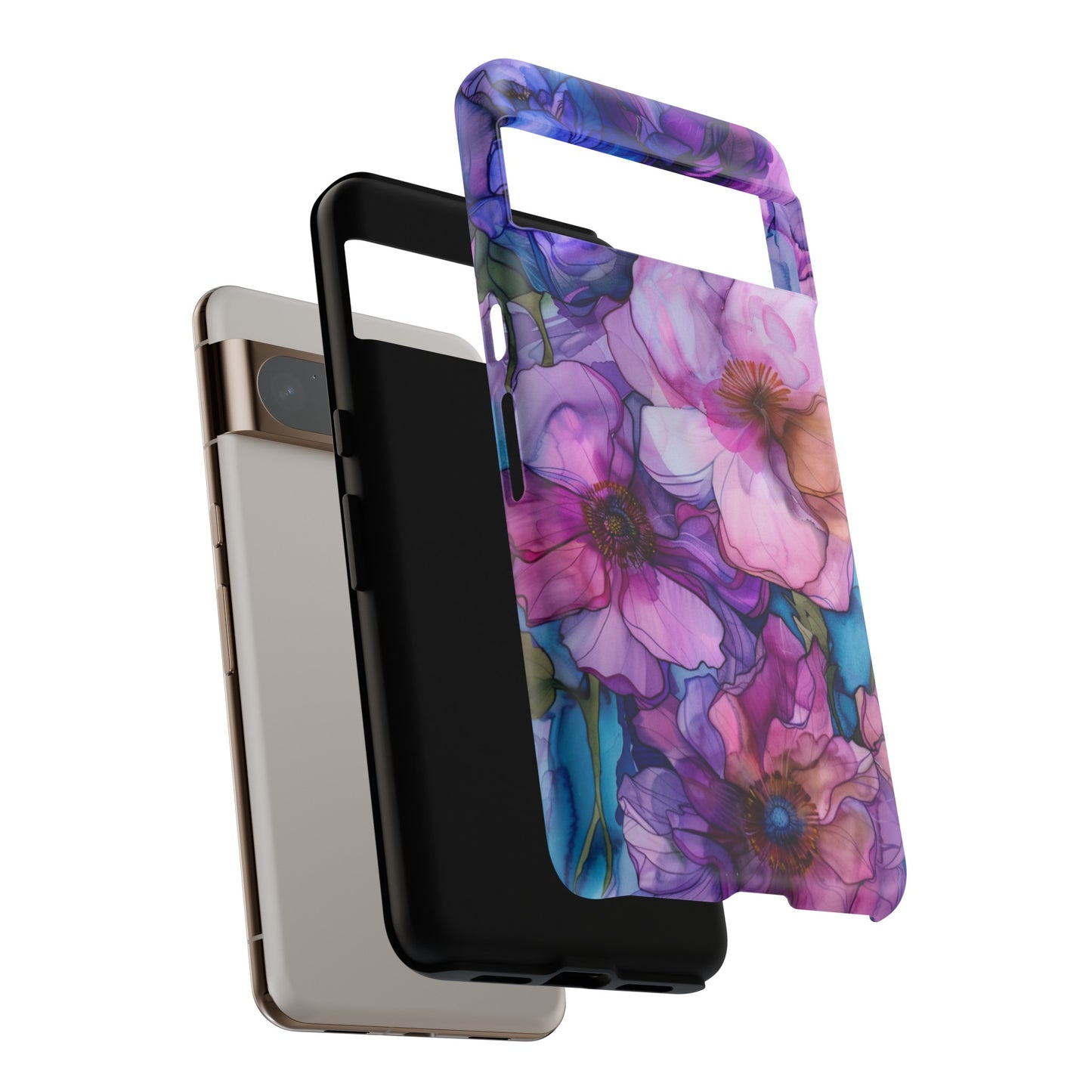 Purple Flower Stained Glass Phone Case