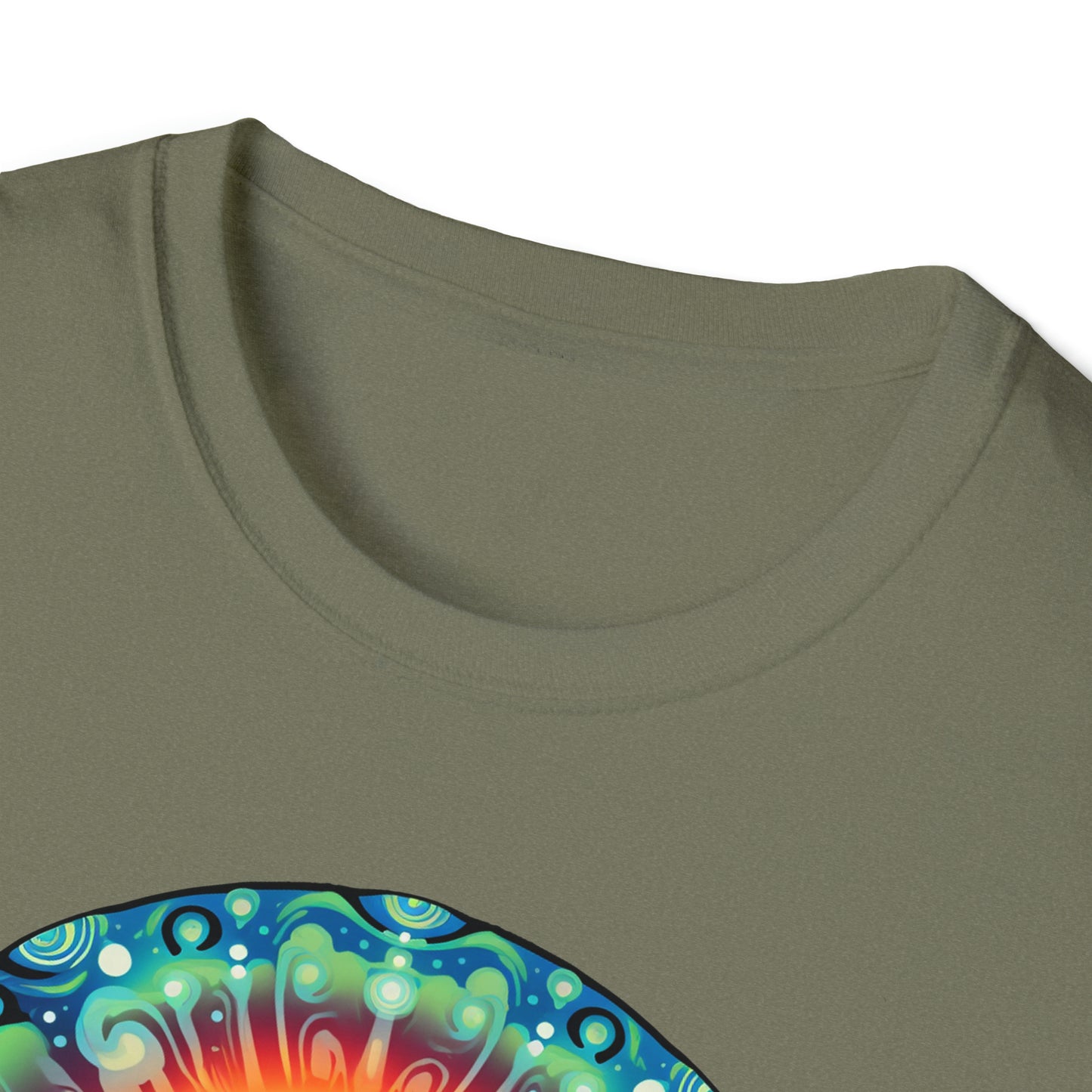 Trippy UFO Galactic Tee - Unisex Cosmic Alien Encounter T-Shirt, Vibrant Space Design