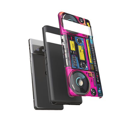 Boombox Hip Hop Music iPhone Case | Embrace Retro Vibes with Urban Beats for Google Pixel, iPhone, and Samsung Cases