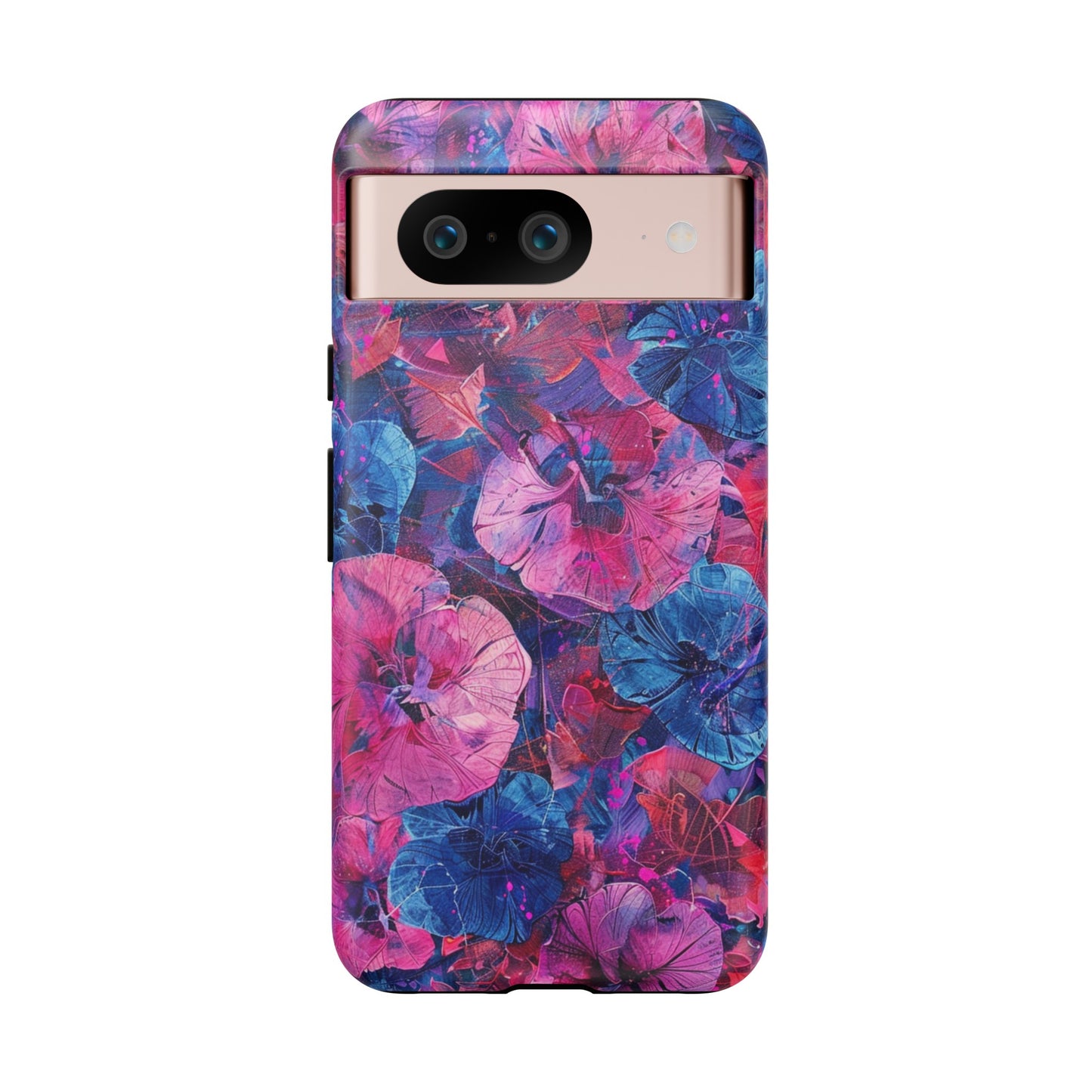 Magenta and Blue Color Floral Explosion Phone Case