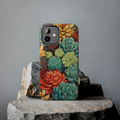 Succulent Desert Cactus Floral iPhone Case | Embrace the Beauty of Arid Elegance