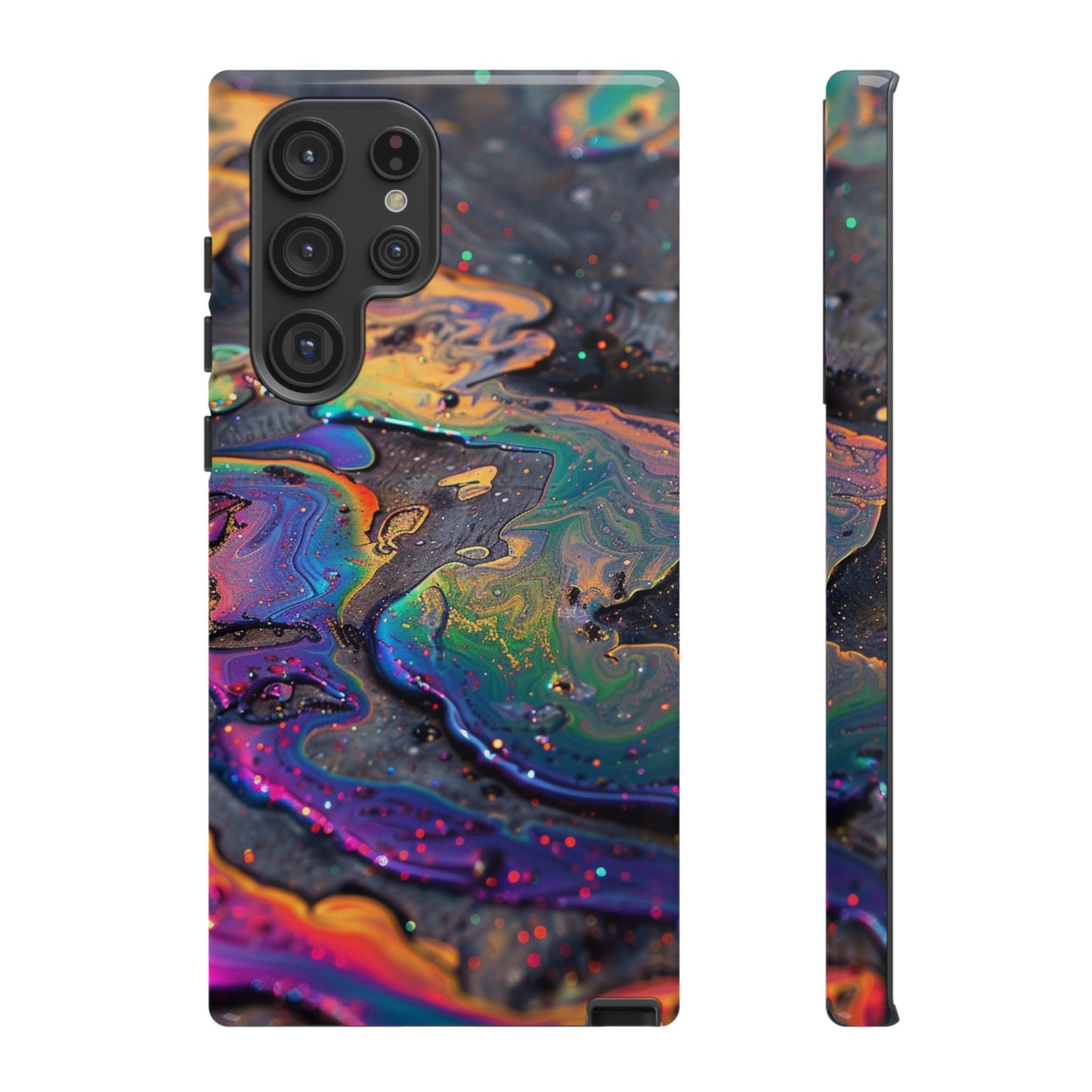 Opalescent Marbled Holographic Print Phone Case