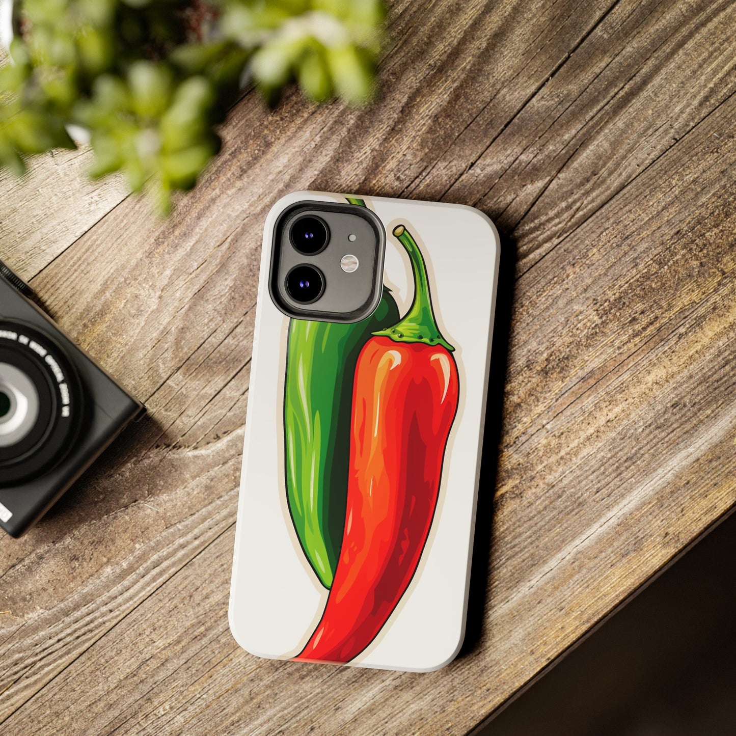 Green or Red Hot Chiles iPhone Case | New Mexico Fiery Flavors for Spice Lovers