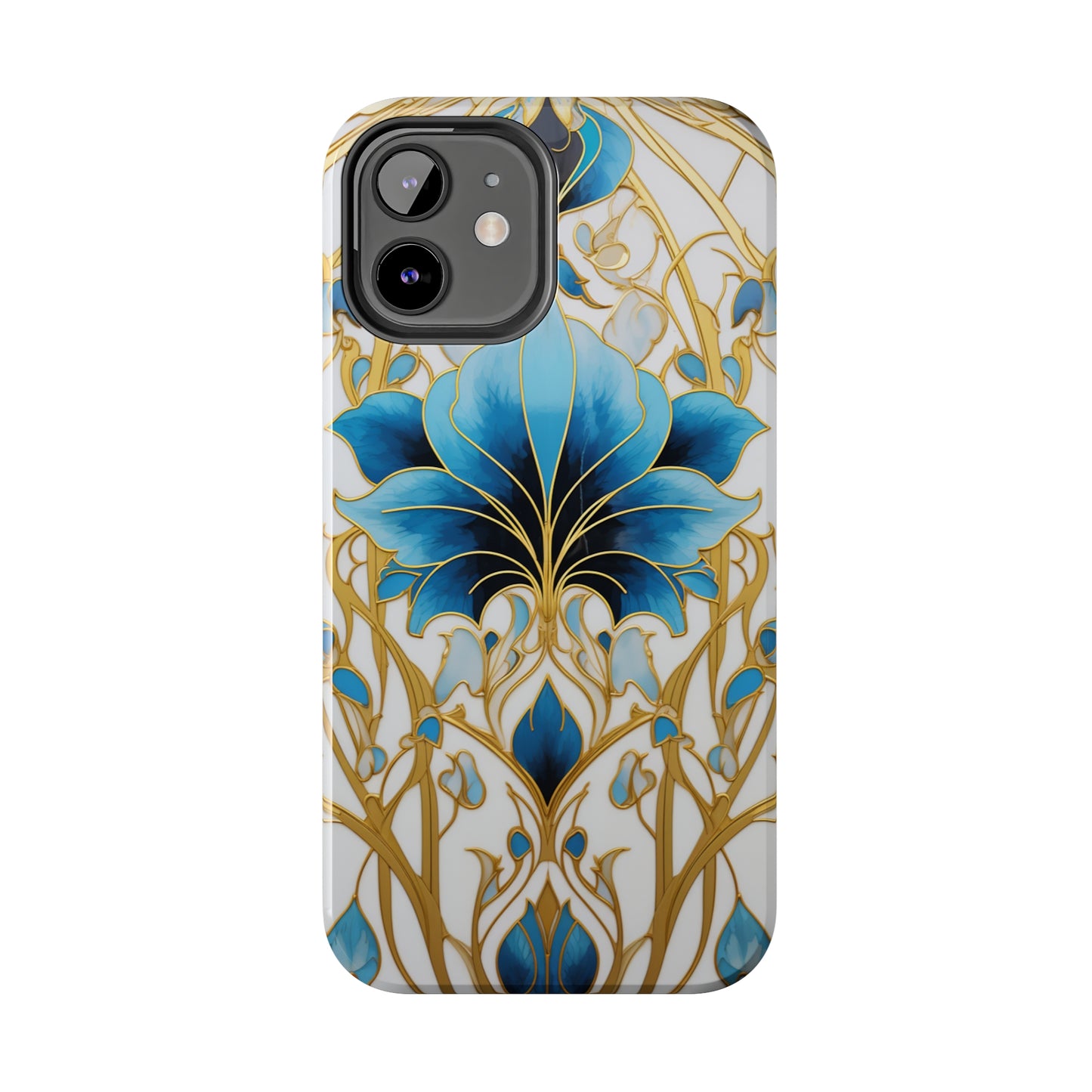 Floral Elegance: Art Deco Stained Glass iPhone Case | Vintage Glamour in Modern Protection iPhone Case for Models 11 through 14 Pro Max