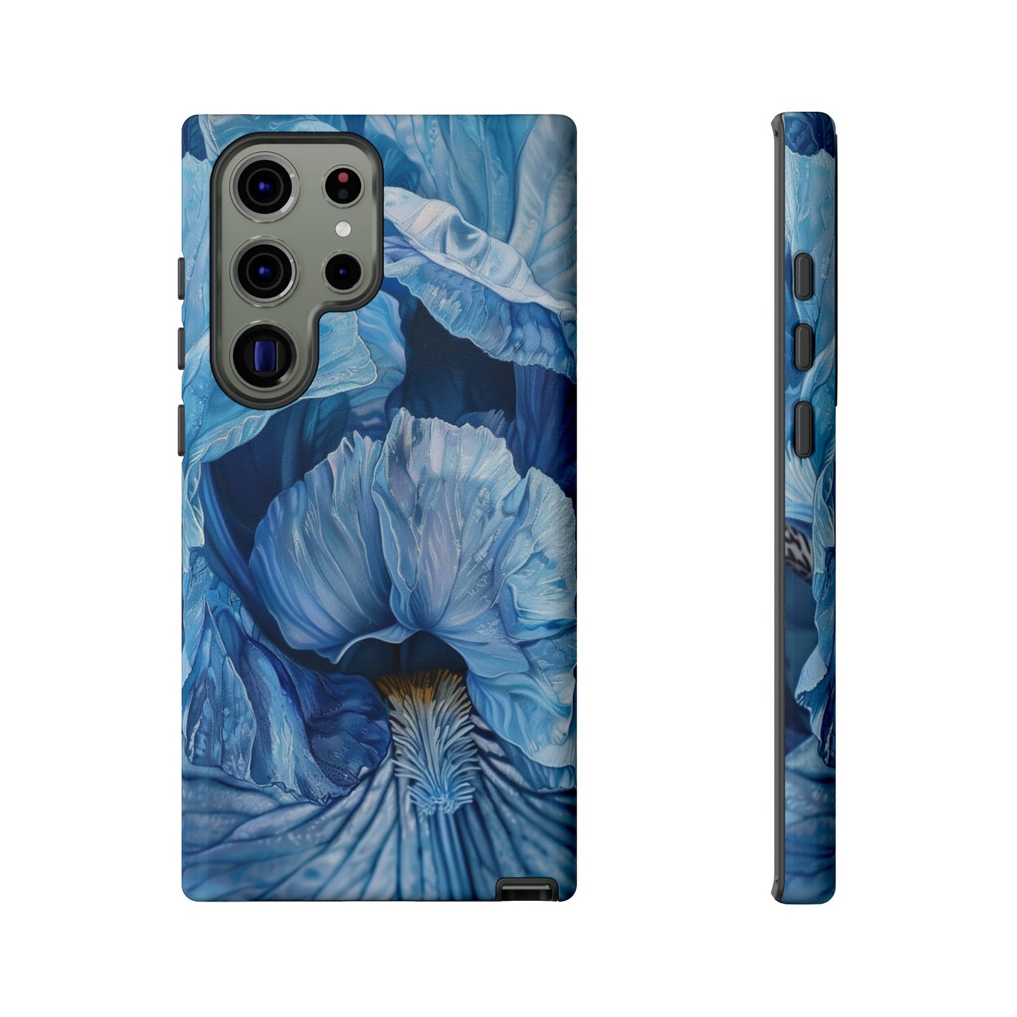 Floral Blue Iris Oil Painting Flower Phone Case