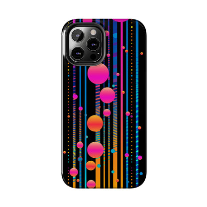 Experience a Blast from the Past: Retro Psychedelic Bubbles Tough Case for Apple iPhone Models