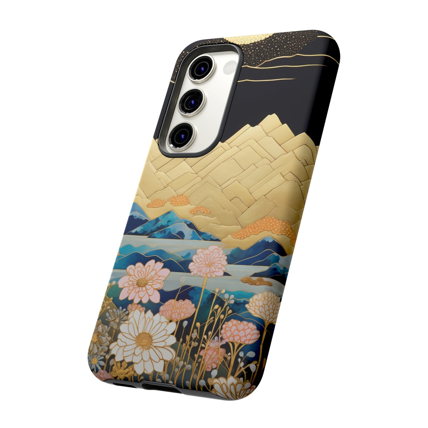 Chiyogami Floral Tough iPhone Case Galaxy S23 S22 S21 S20 Plus Ultra | Iphone 14 13 12 11 8 Pro Max Mini | Pixel 7 6 Pro 5 | Japanese Boho