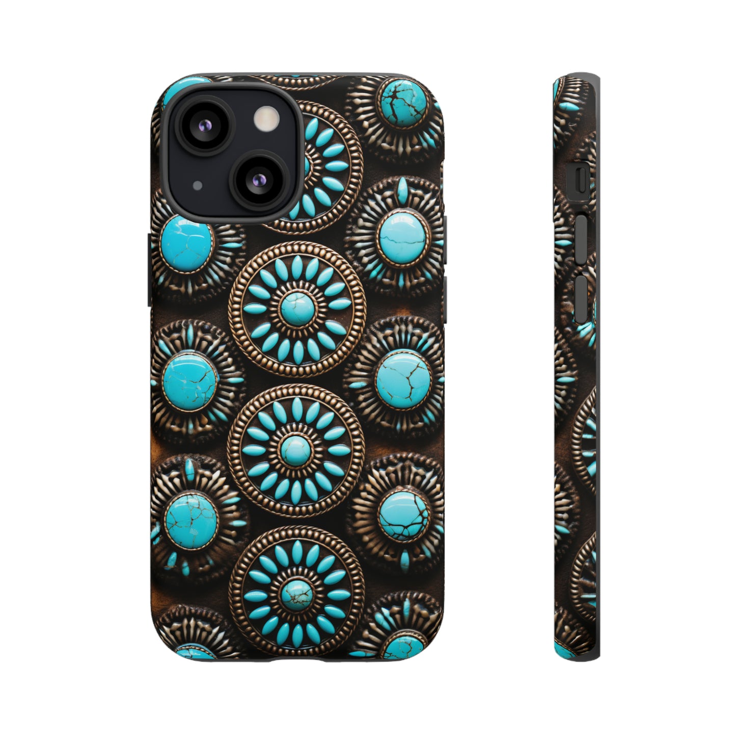 Vintage Navajo Native American Turquoise Concho Phone Case