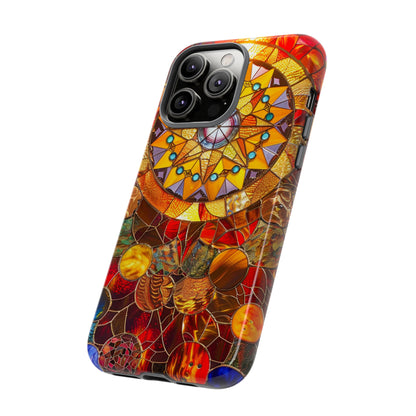 Cosmic Stained Glass Mandala Phone Case