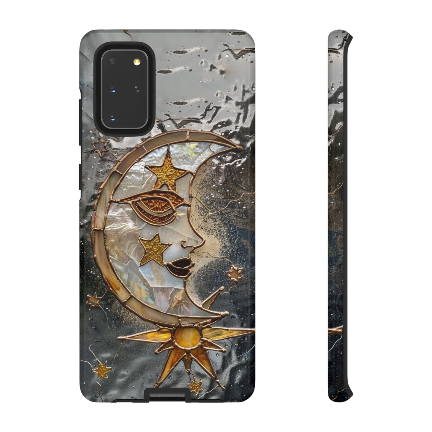 Moon Stars Liquid Glass Starry Night Phone Case