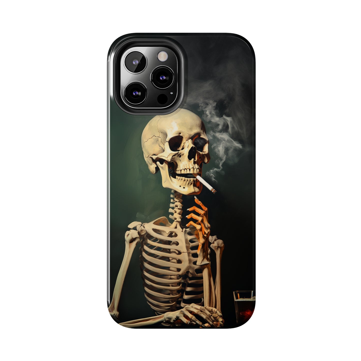 Smoking Skull iPhone Case | Edgy Style with a Mysterious Vibe for iPhone 11, 12, 13, 14, SE 2020 & Mor