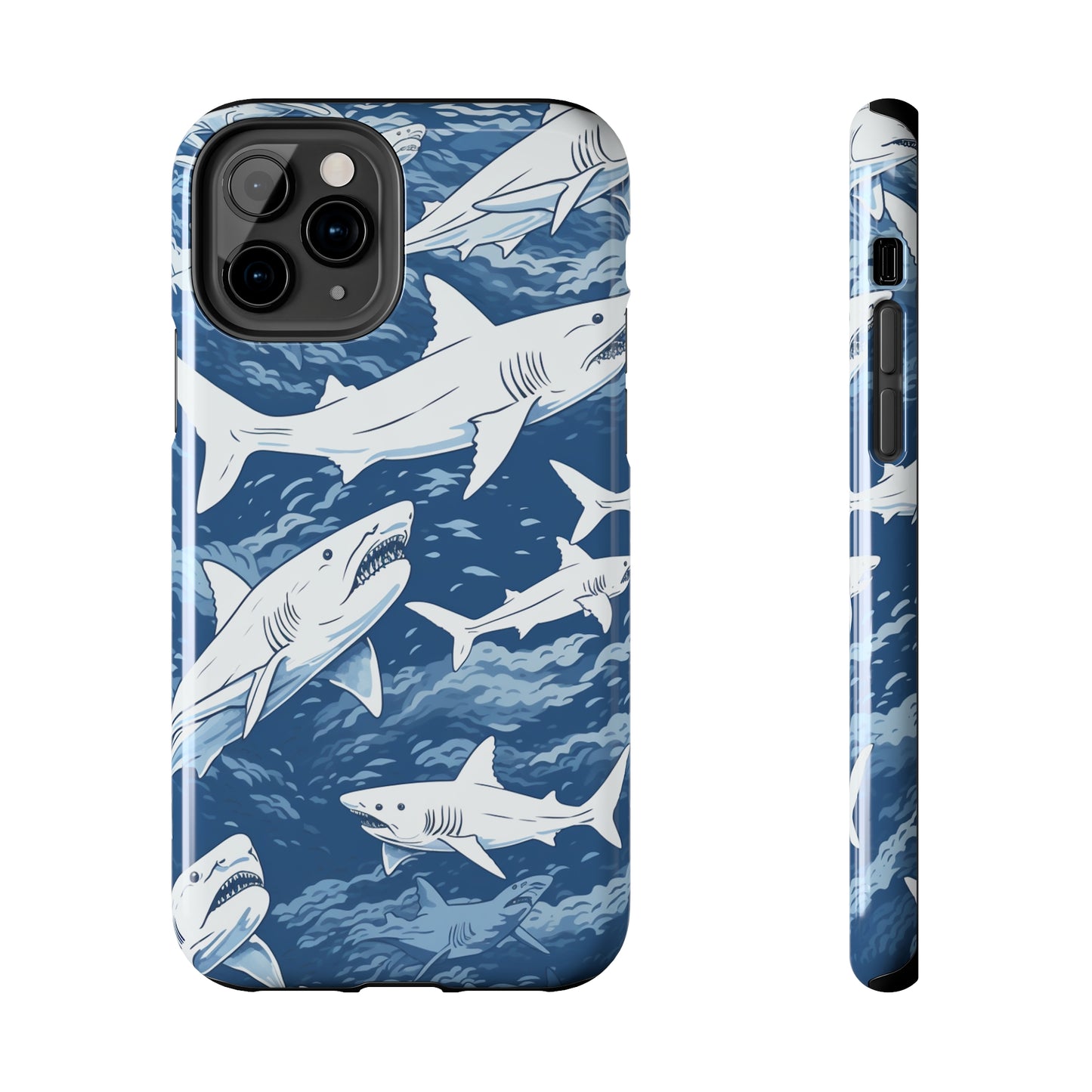 Shark Design: Dive into the Depths with an Aquatic Adventure iPhone Case