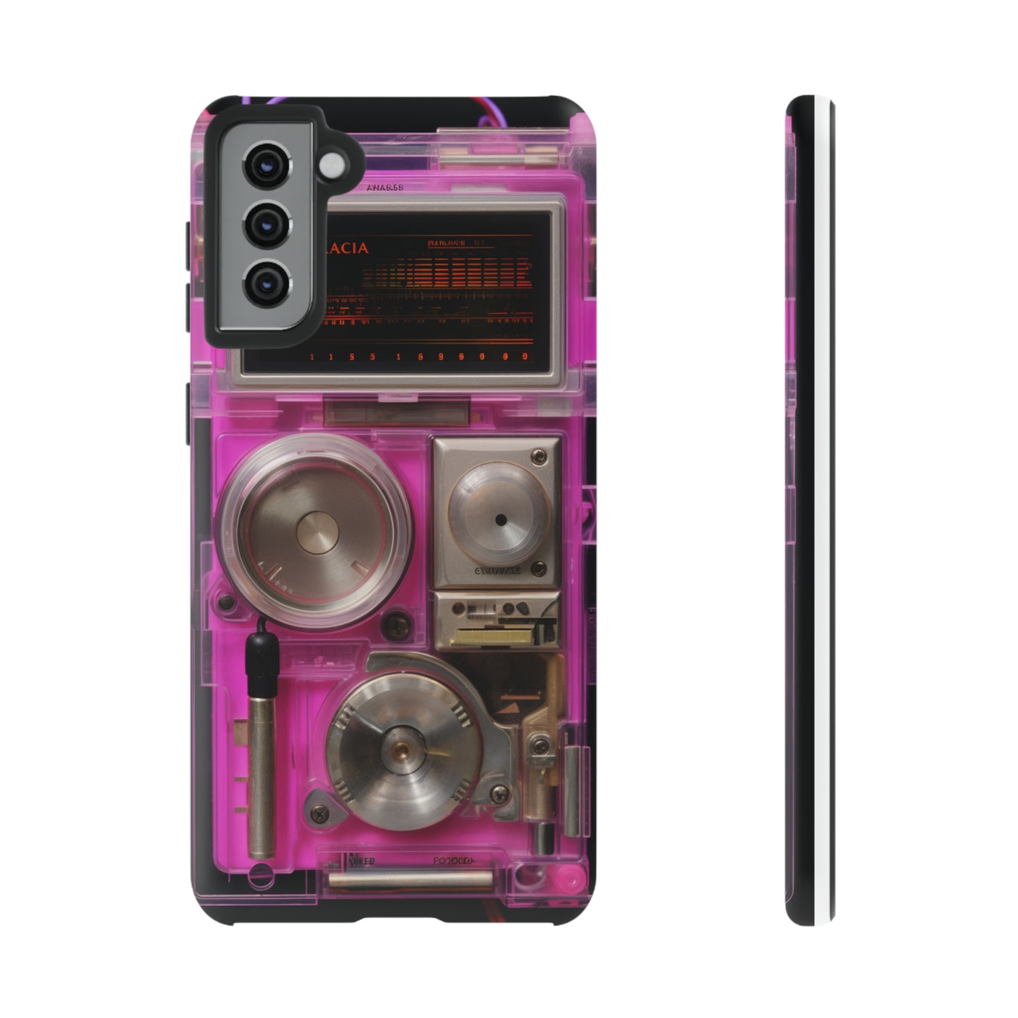 Cyberpunk Techno Gadget Walkman: Retro-Futuristic Premium Tough Phone Case | Iconic Style for iPhone, Samsung Galaxy, and Google Pixel