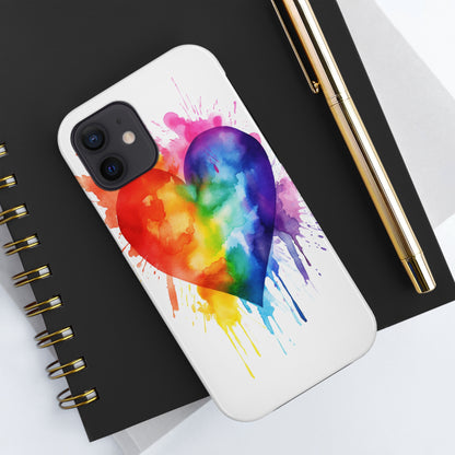 Gay Pride Rainbow Heart iPhone Case | Embrace Love, Equality, and LGBTQ+ Pride