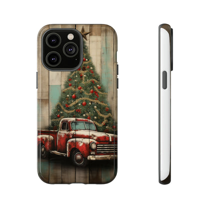 Classic Red Pickup Truck Christmas Phone Case