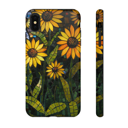 Yellow and Gold Daisy Mosaic Stained Glass Phone Case