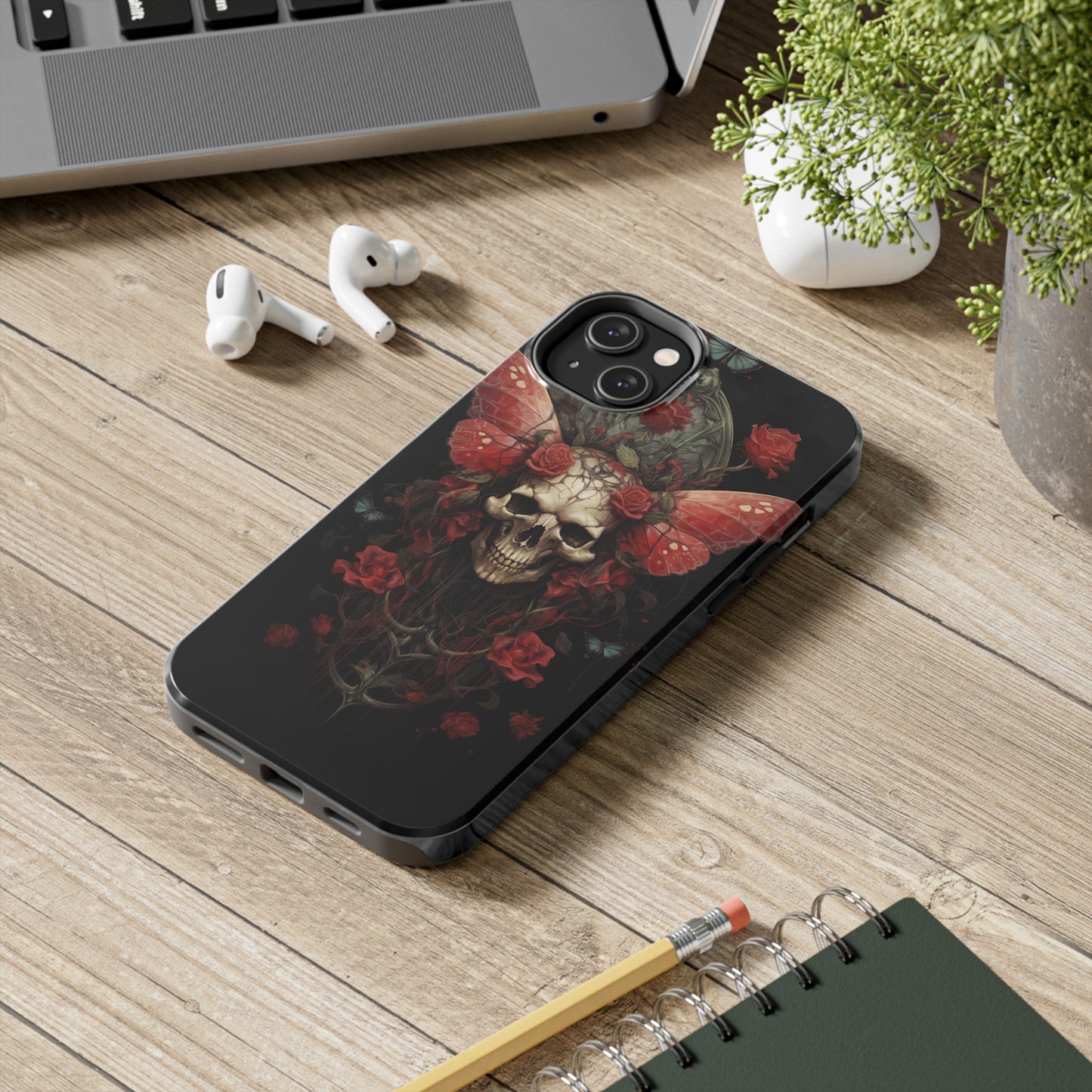 Deadhead Moth Gothic Dark Academia iPhone Case | Embrace Mysterious Elegance