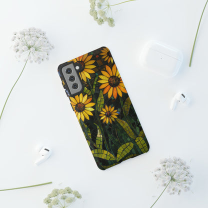 Yellow and Gold Daisy Mosaic Stained Glass Phone Case