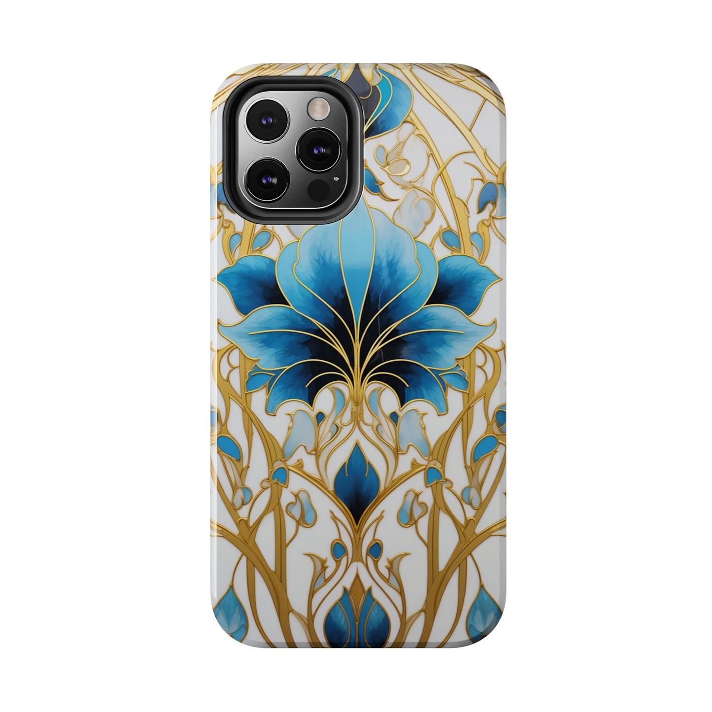 Floral Elegance: Art Deco Stained Glass iPhone Case | Vintage Glamour in Modern Protection iPhone Case for Models 11 through 14 Pro Max