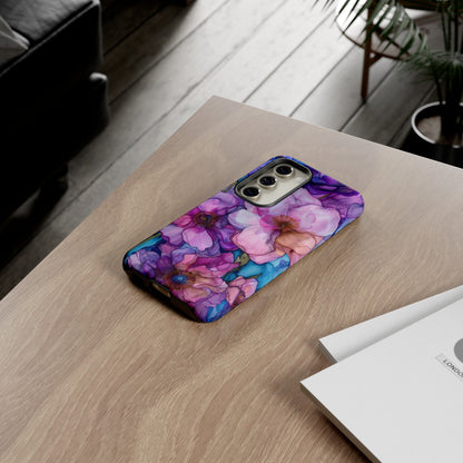 Purple Flower Stained Glass Phone Case