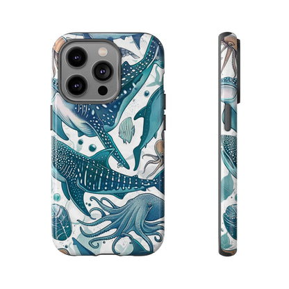 Undersea World Shark, Turtle, Manta Ray Phone Case