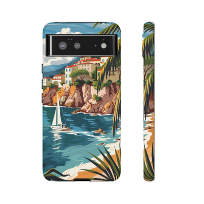 Midcentury French Riviera Sailboat Painting Phone Case