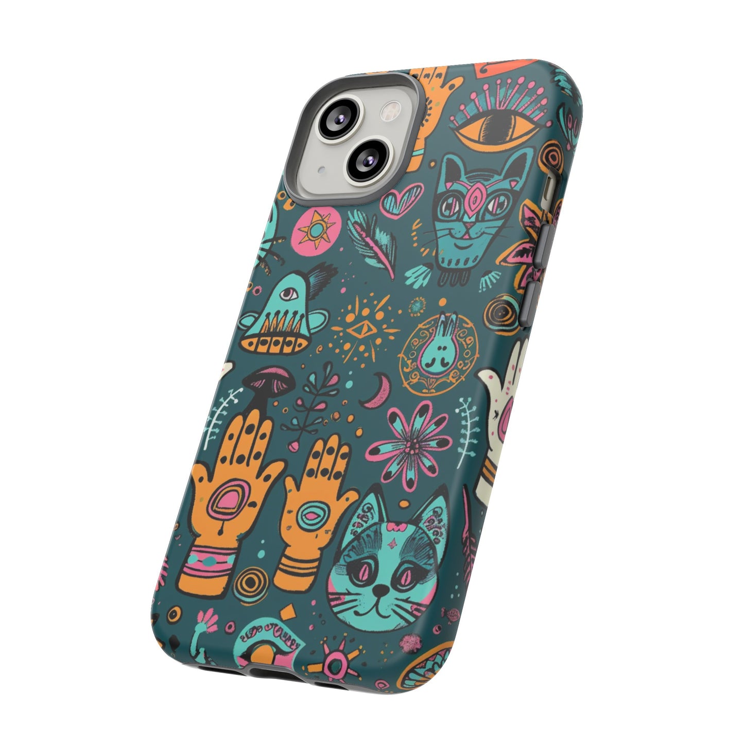 Kabbalistic Kitty Talisman Collage Phone Case