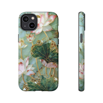 Elegant Floral Phone Case - Tough Cases with Lotus Design