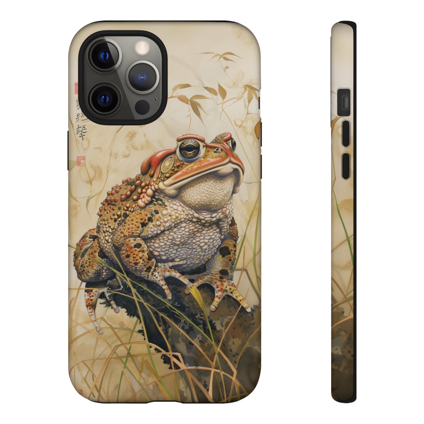 Toad on a Branch Japanese Style Art Painting Phone Case