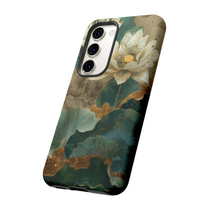 Zen Stained Glass Lotus Floral Design Phone Case