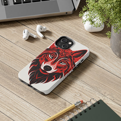 Artistic tribal wolf design case for iPhone SE