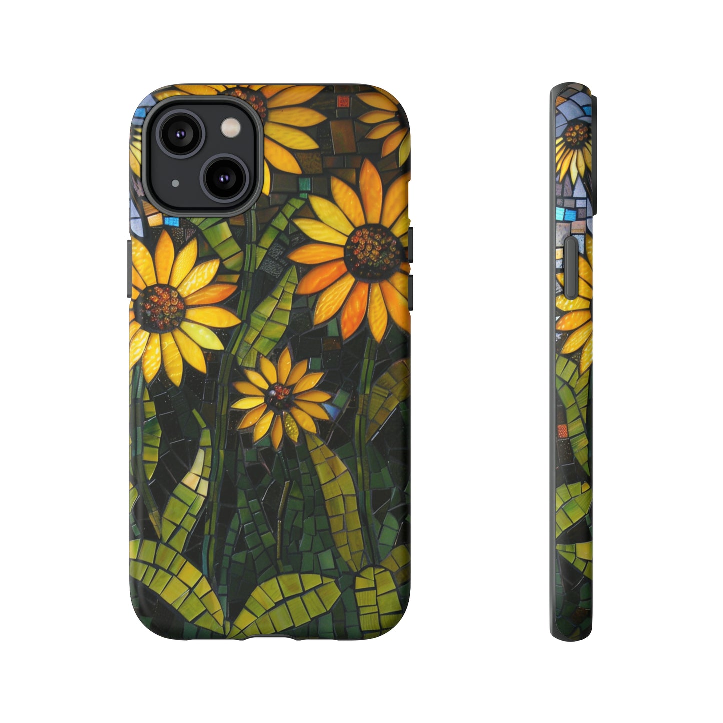 Yellow and Gold Daisy Mosaic Stained Glass Phone Case