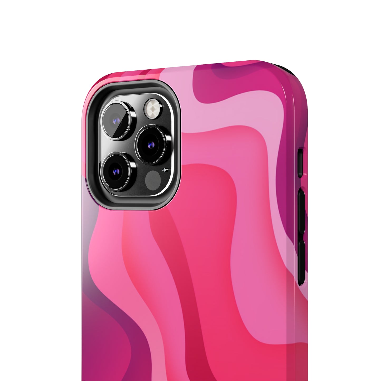 The Pink Wave iPhone Case Splash of Vibrance | Modern Art Meets Protection iPhone Tough Case