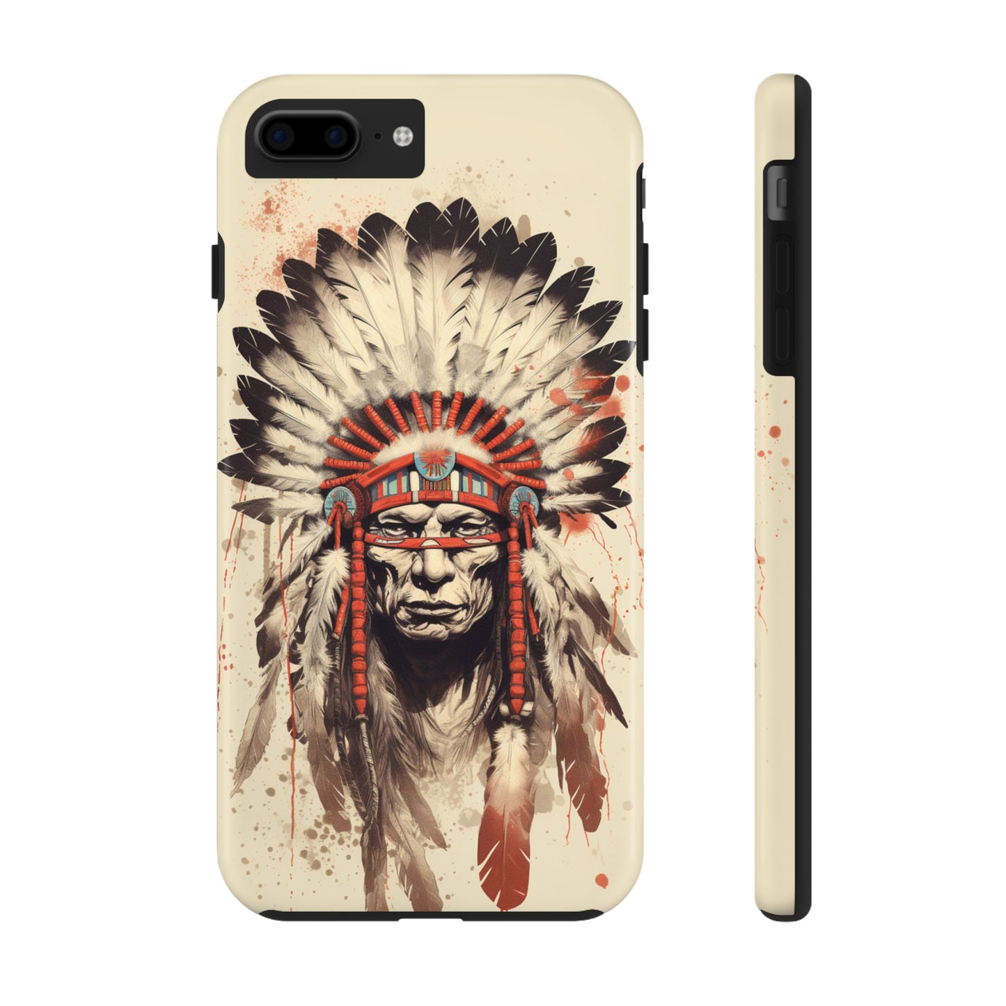 Proud Heritage: Native American Chief Headdress | Iconic Tribal iPhone Case for Models 11 through 14 Pro Max